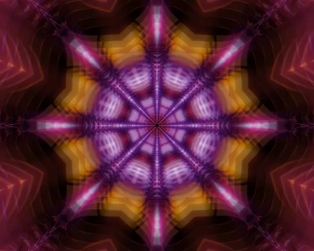 5:4 industrial Neon Tunnel Kaleidoscope Burst VJLoops 60fps Screensaver