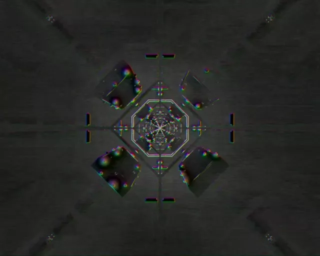 5:4 Industrial Neon Tunnel Kaleidoscope VJ Loop 60fps Screensaver