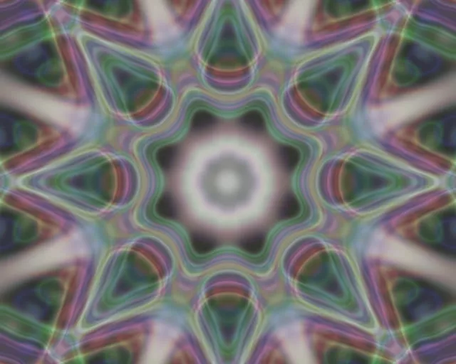 5:4 Industrial Neon Tunnel Kaleidoskop Vortex 60fps Spořič obrazovky Loop