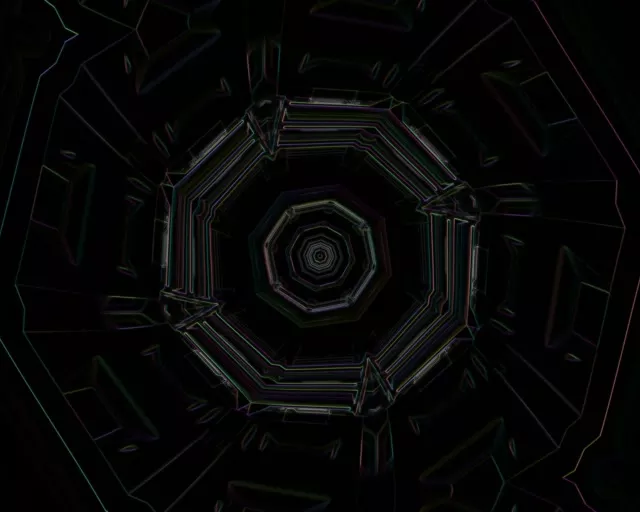 5:4 tööstuslik Neon-tunnel Kaheksanurk Vorteks 60fps VJLoops Screensaver