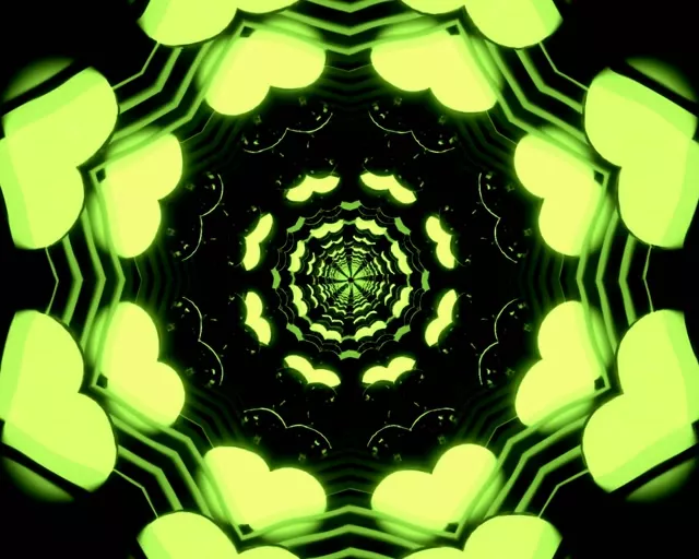 صفحه نگهدار تونل نئون صنعتی 5:4 60fps VJLoops حلقه کالیدوسکوپ گردابه