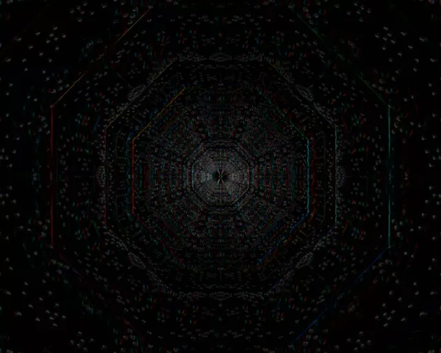 تونل نئون صنعتی 5:4 screensaver 60fps VJLoops گردابه هشت‌گوشه