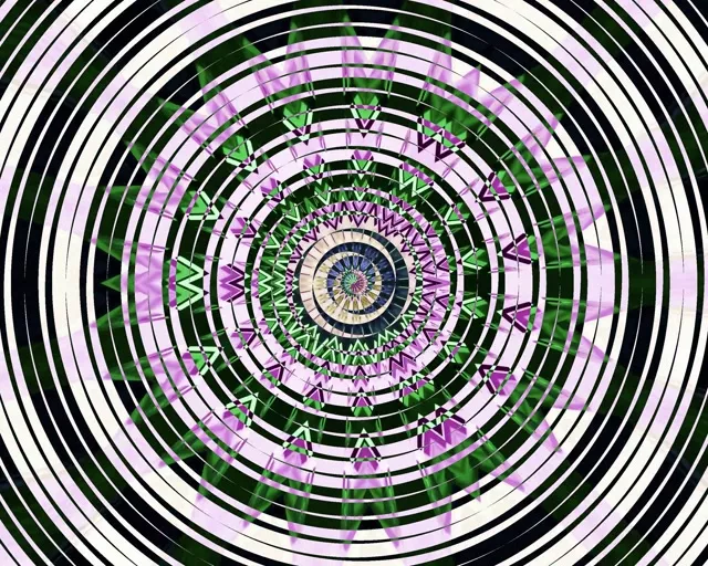 5:4 Industrial Neon Tunnel Spiraling Kaleidoscope VJ Loop 60fps Screensaver