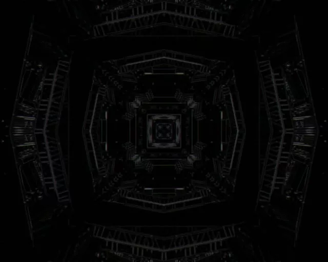 5:4 Industrial Neon Tunnel VJ Loop 60fps Screensaver Geometric Vortex