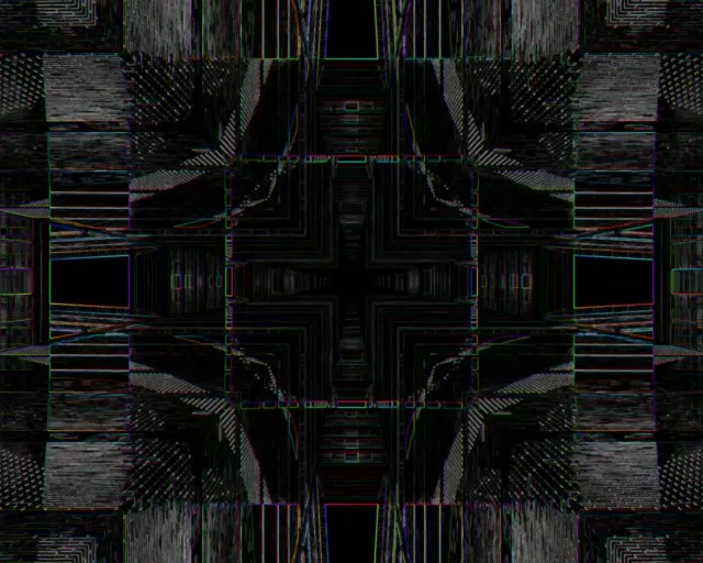 5:4 تونل نئون صنعتی VJLoops 60fps صفحه نگهدار کالیدوسکوپ گلیچ