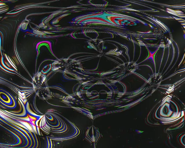 5:4 SXGA 60fps Screensaver Neon Tunnel Chromatic Distortion Vortex Animation