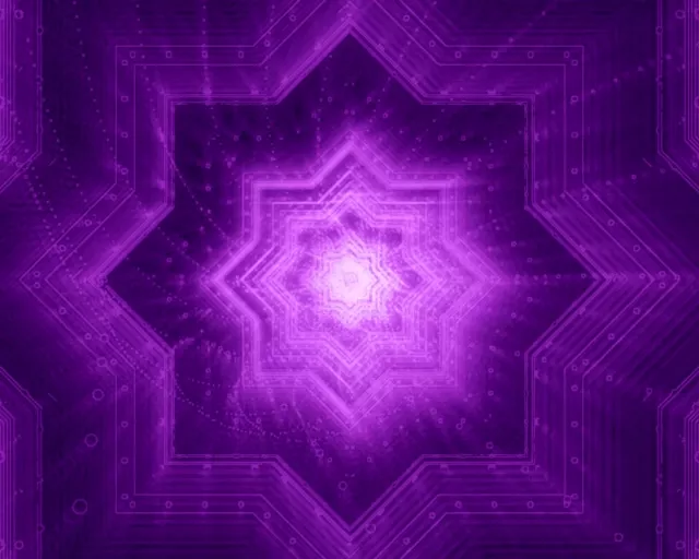 5:4 SXGA 60fps Screensaver Neon Tunnel Infinite Violet Square Recursion Veejay Animation
