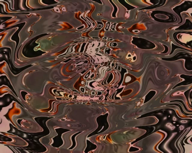 5:4 Tall 60fps Neon Tunnel Screensaver - Pulsing Fractal Waves Veejay Animation