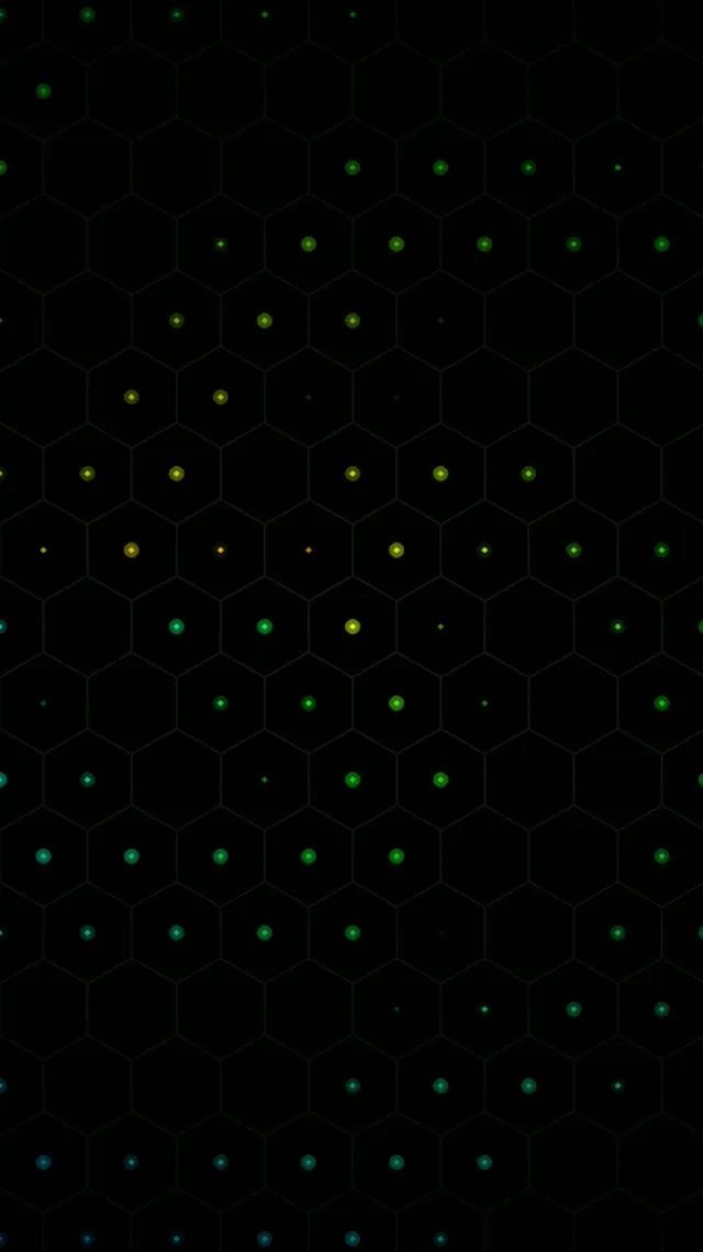 9:16 Reels | 60fps Abstract Particles Live Wallpaper - Glowing Hexagon Loop