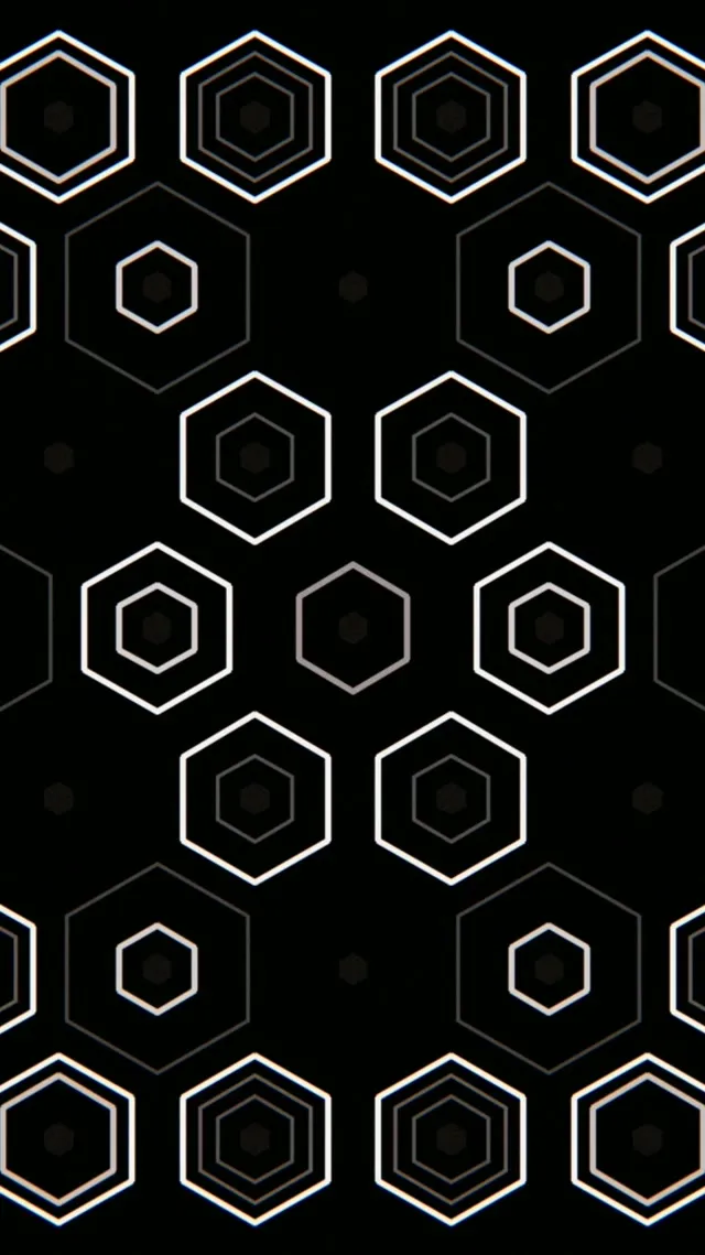 9:16 Reels | 60fps Glowing White Hexagon Motion Background Live