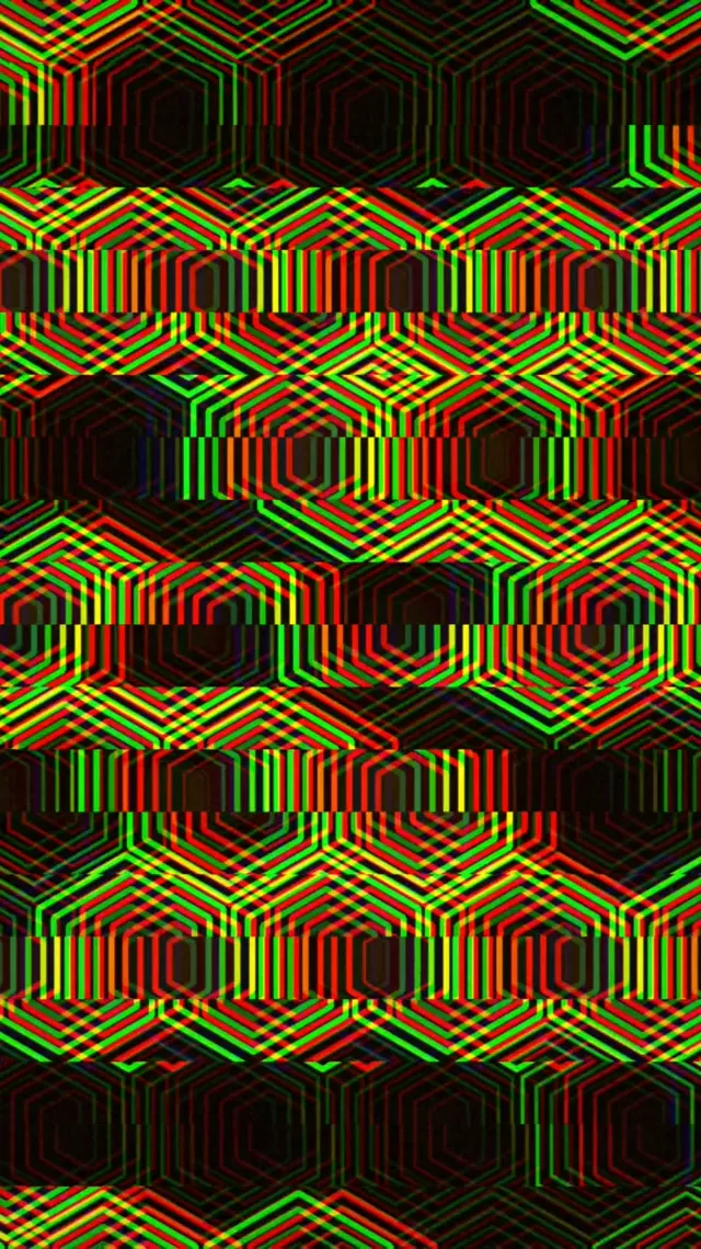 9:16 Reels | 60fps Neon Geometric Hexagon Live Wallpaper Screensaver