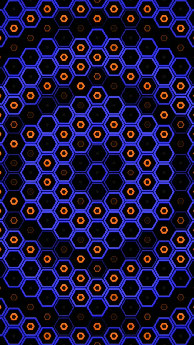 9:16 Reels | 60fps Neon Hex Motion Background Live Wallpaper