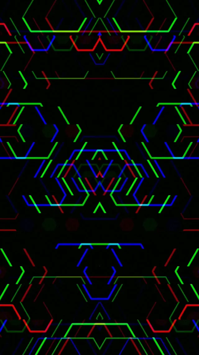 9:16 Reels 60fps Neon Hexagon Geometric Screensaver Live Wallpaper