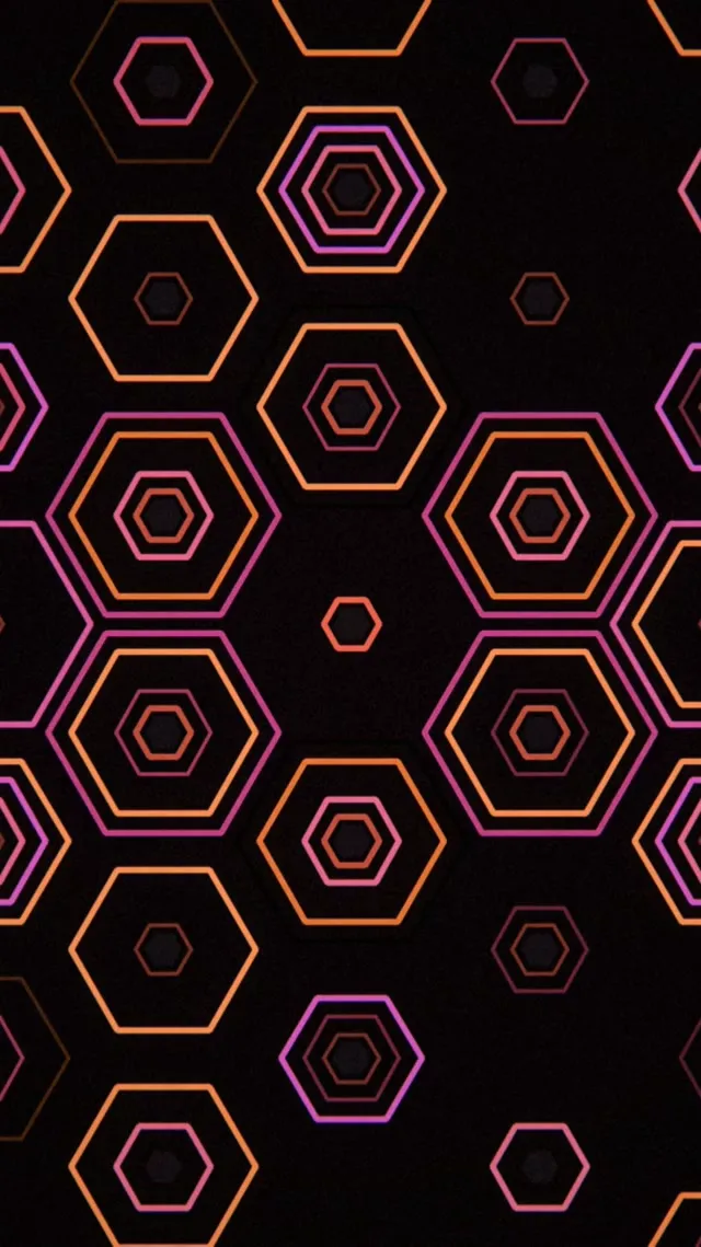 9:16 Reels 60fps Neon Hexagon Screensaver Live Wallpaper