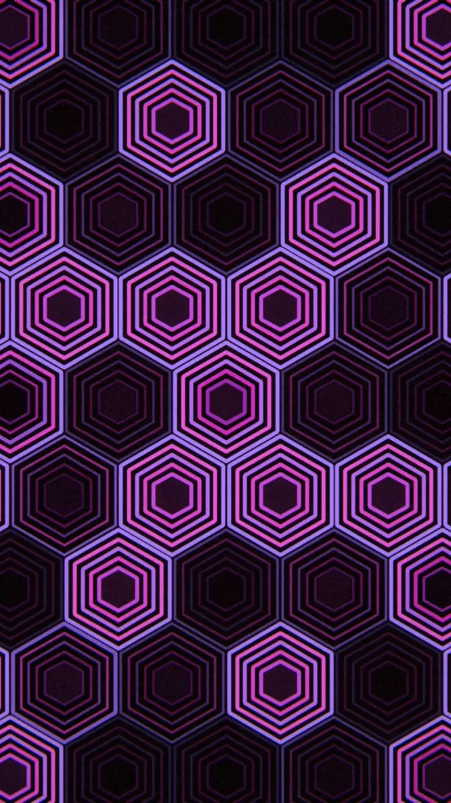 9:16 Reels | 60fps Neon Hexagons Motion Background Live Wallpaper