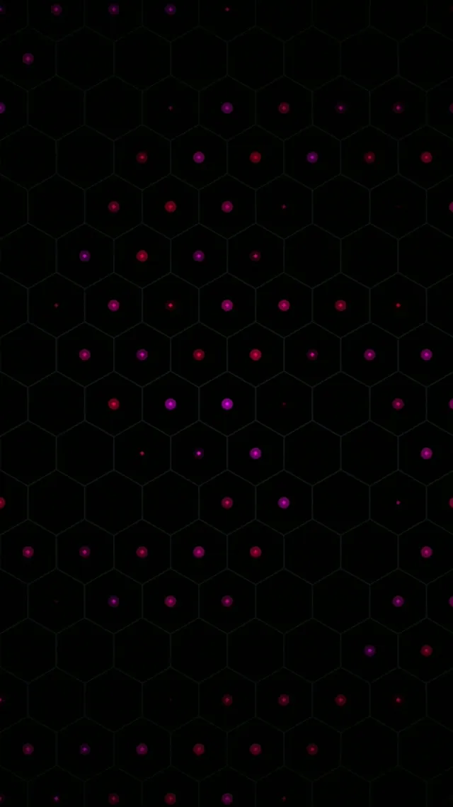 9:16 Reels | 60fps Screensaver - Abstract Hexagonal Motion Background & Glowing Particles