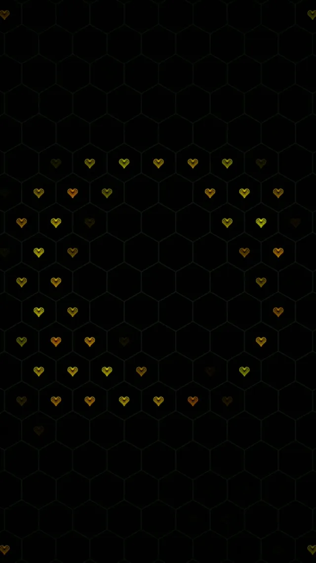 9:16 Reels | 60fps Screensaver - Floating Gold Hearts Dark Grid | Motion Background