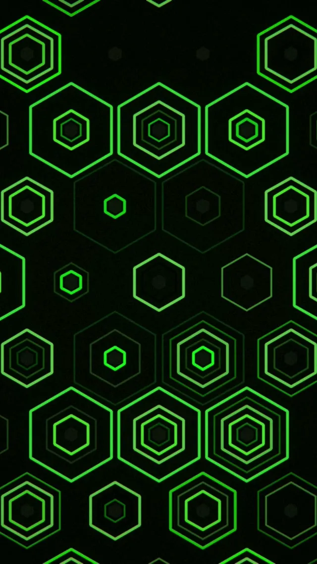 9:16 Reels 60fps Screensaver | Neon Hexagon Grid Live Wallpaper