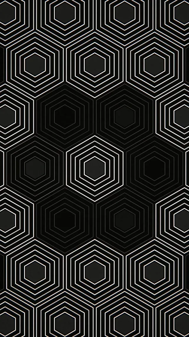 9:16 Reels | Black Hexagon Pattern 60fps Screensaver Motion Background