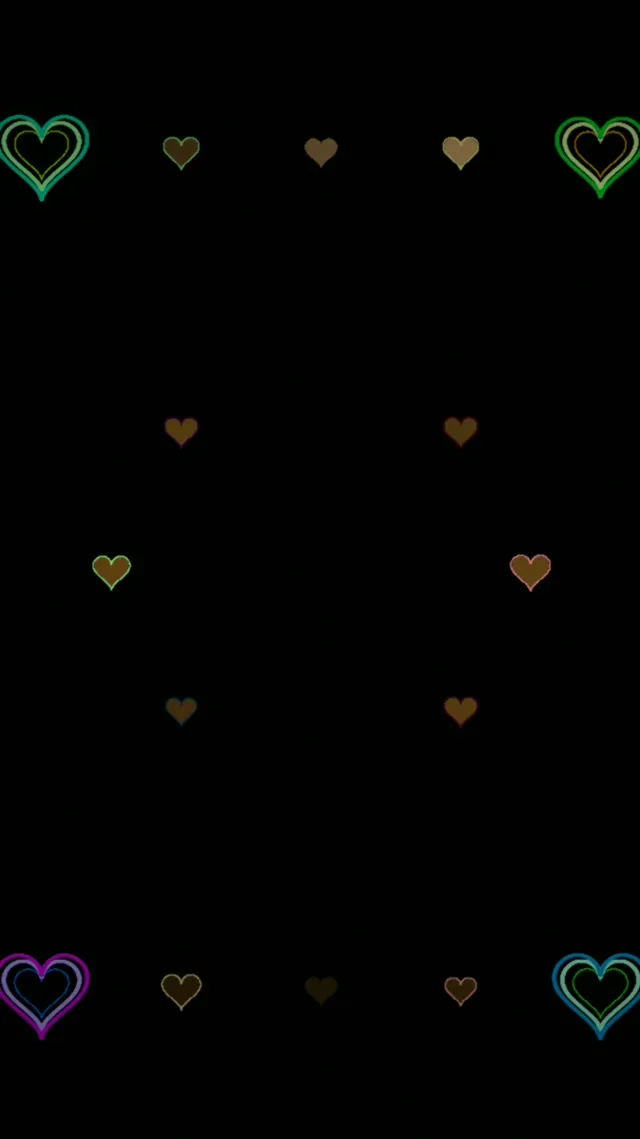 9:16 Reels | Colorful Neon Hearts 60fps Live Wallpaper Motion