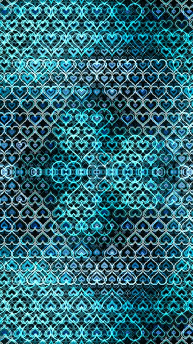 9:16 Reels | Cyan Heart Glow 60fps Screensaver Live Wallpaper