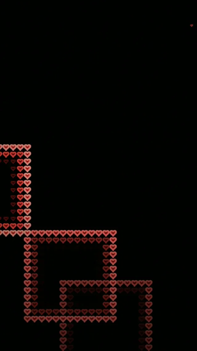 9:16 Reels | Digital Red Hearts Pixel Animation 60fps Live Wallpaper
