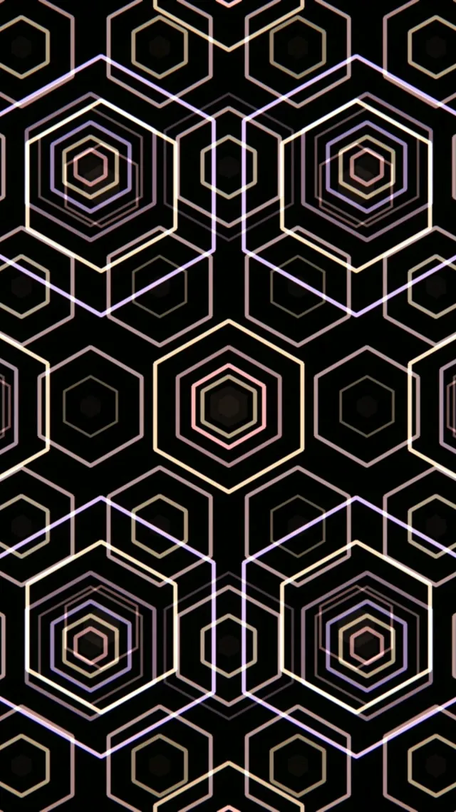 9:16 Reels | Geometric Neon Hex 60fps Live Wallpaper Motion
