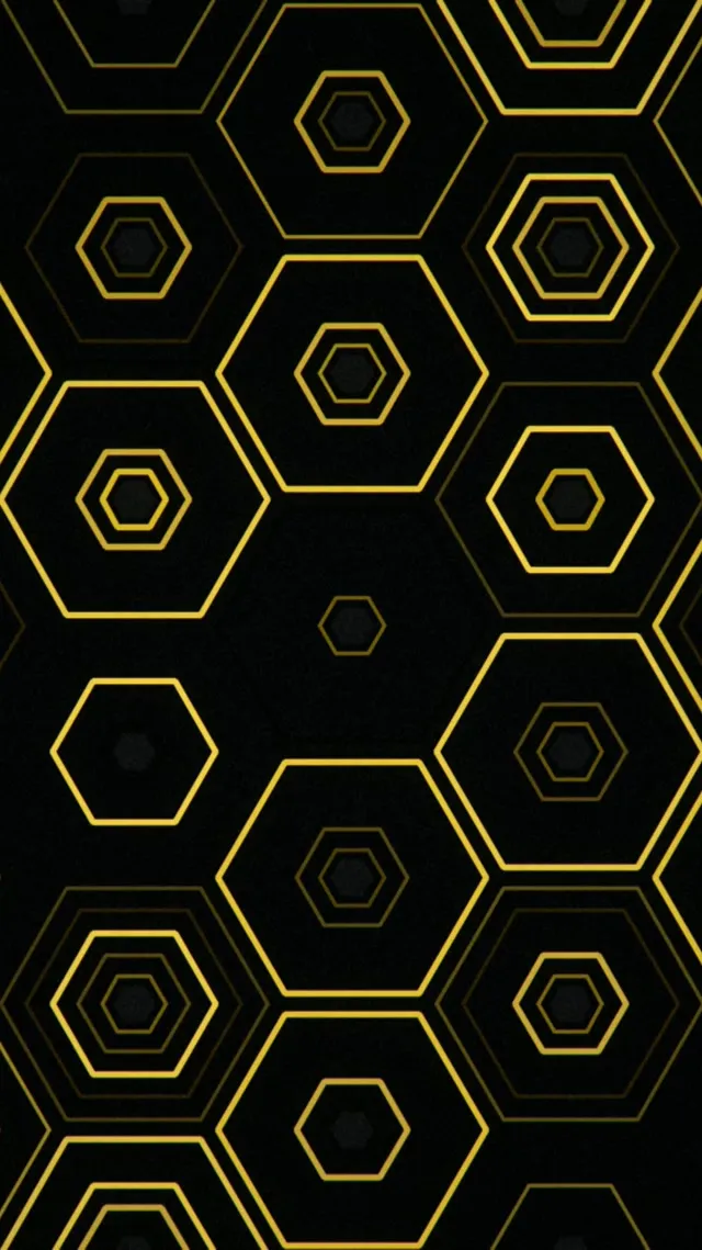 9:16 Reels Gold Hexagon Pattern 60fps Screensaver Live Wallpaper