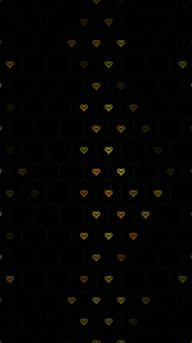 9:16 Reels | Golden Hearts Drop 60fps Motion Background Live Wallpaper