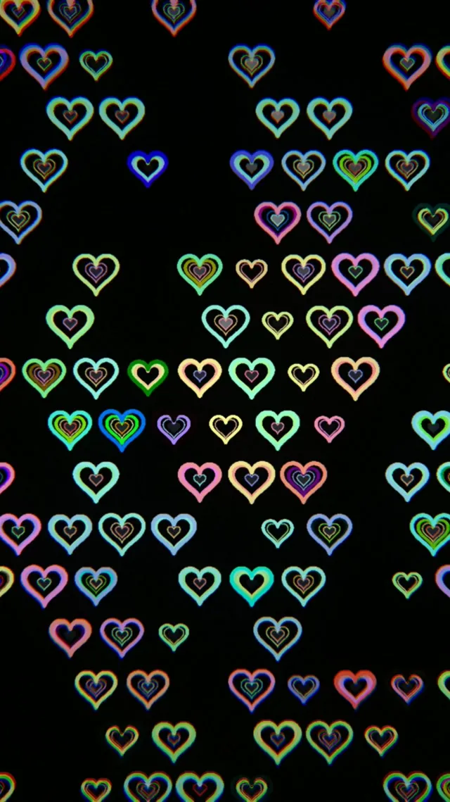 9:16 Reels Neon Hearts 60fps Live Wallpaper Screensaver Motion