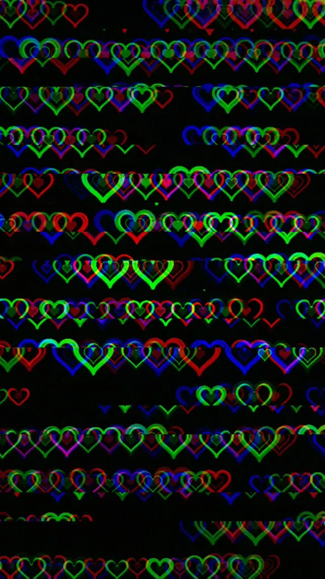 9:16 Reels | Neon Hearts Falling 60fps Live Wallpaper Screensaver