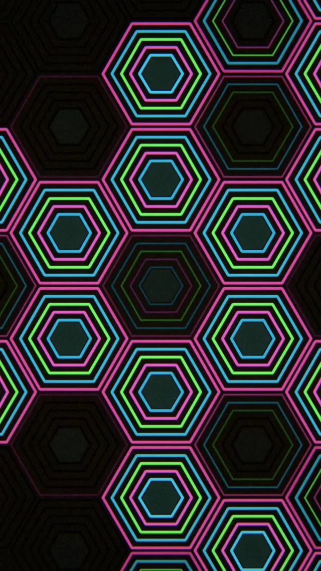 9:16 Reels | Neon Hexagon 60fps Live Wallpaper Motion