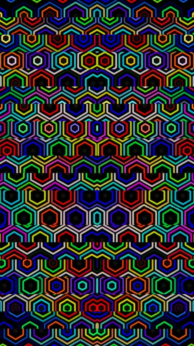 9:16 Reels | Neon Hexagon 60fps Screensaver Live Wallpaper