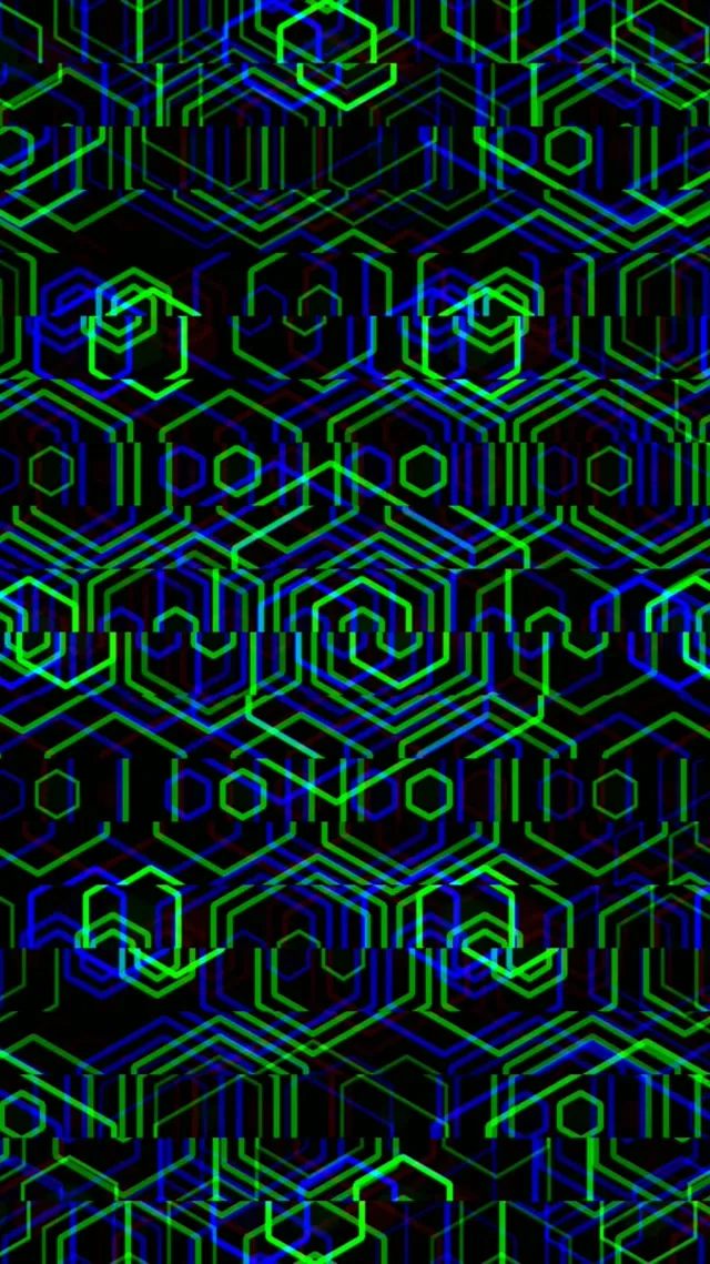 9:16 Reels neon hexagon 60fps screensaver pattern live wallpaper broadcast