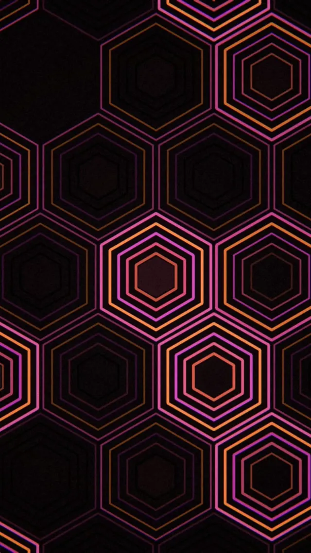 9:16 Reels Neon Hexagon Grid 60fps Live Wallpaper Screensaver