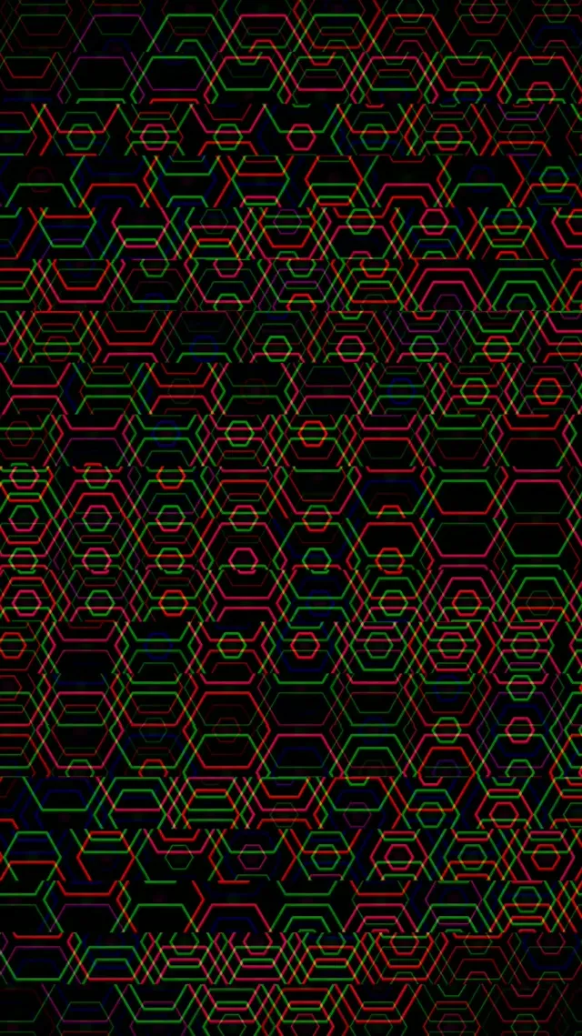9:16 Reels | Neon Hexagon Grid 60fps Screensaver Live Wallpaper