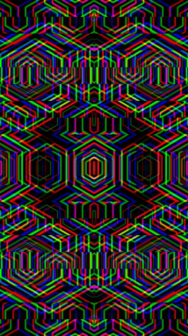 9:16 Reels | Neon Hexagon Pattern 60fps Screensaver Live Wallpaper