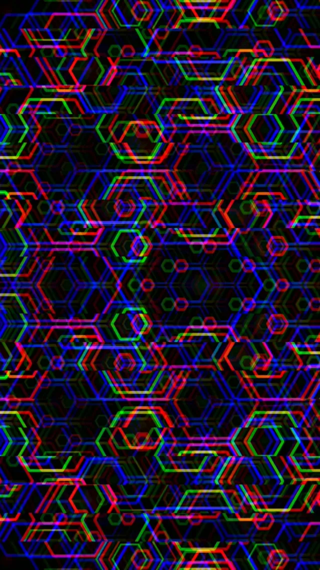 9:16 Reels | Neon hexagon pattern 60fps screensaver live wallpaper