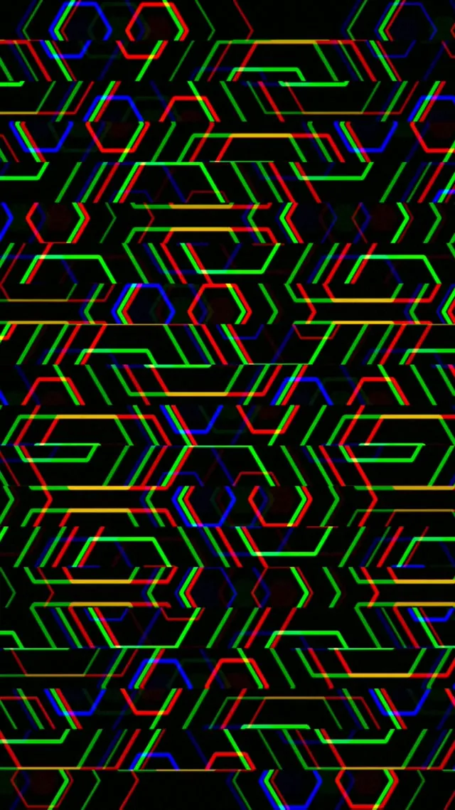 9:16 Reels | Neon hexagon tech pattern 60fps screensaver live wallpaper