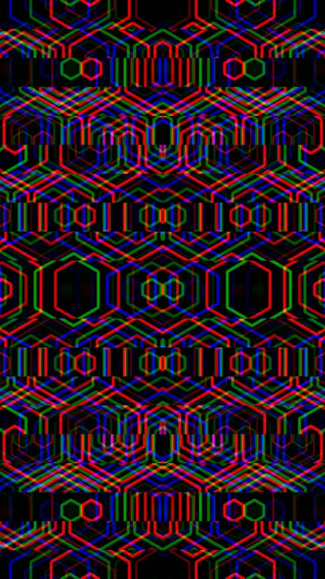 9:16 Reels | Vibrant neon hexagons 60fps screensaver live wallpaper