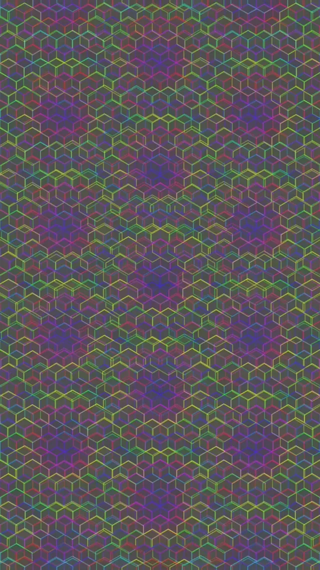 9:16 Reels 60fps Colorful Hexagon VJ Animation Screensaver - Live Wallpaper