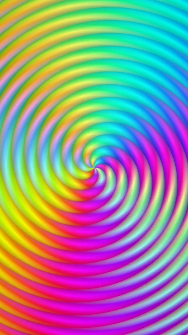 9:16 Reels | 60fps Colorful Spiral Screensaver | VJ Animation Rainbow Vortex