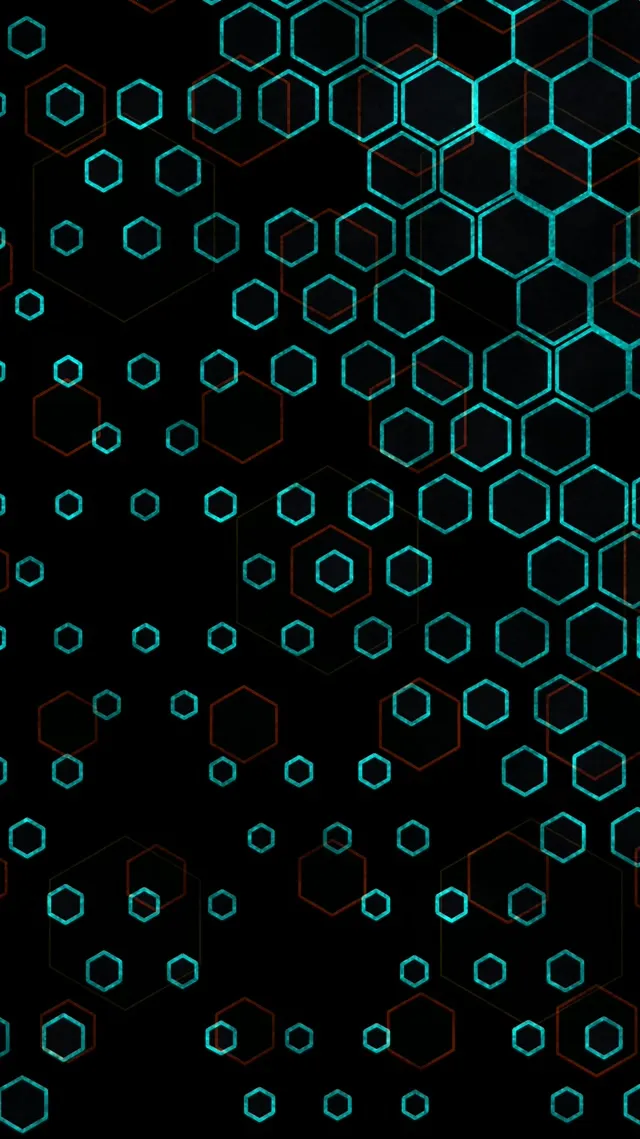 9:16 Reels | 60FPS Cyan Hexagon Screensaver Live Wallpaper | Neon VJ Loop