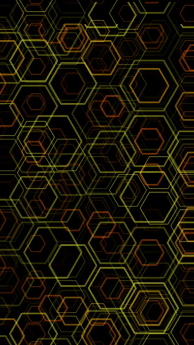 9:16 Reels 60FPS Geometric Hexagon Motion Background Screensaver - Neon