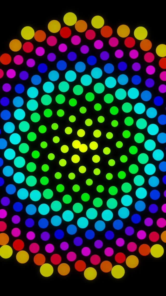 9:16 Reels | 60fps Neon Hexagon Kaleidoscope Motion Background Screensaver