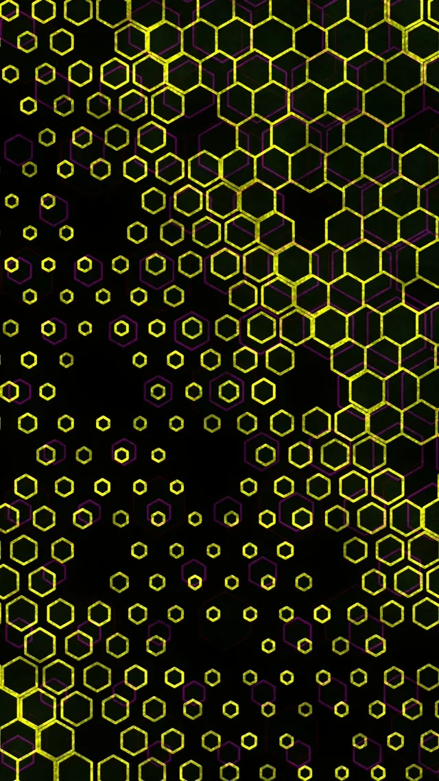 9:16 Reels 60fps Neon Hexagon Screensaver | VJ Loop Animation