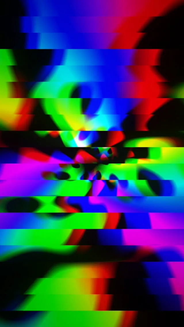 9:16 Reels 60fps Neon Kaleidoscope Screensaver VJ Animation Vibrant Colors