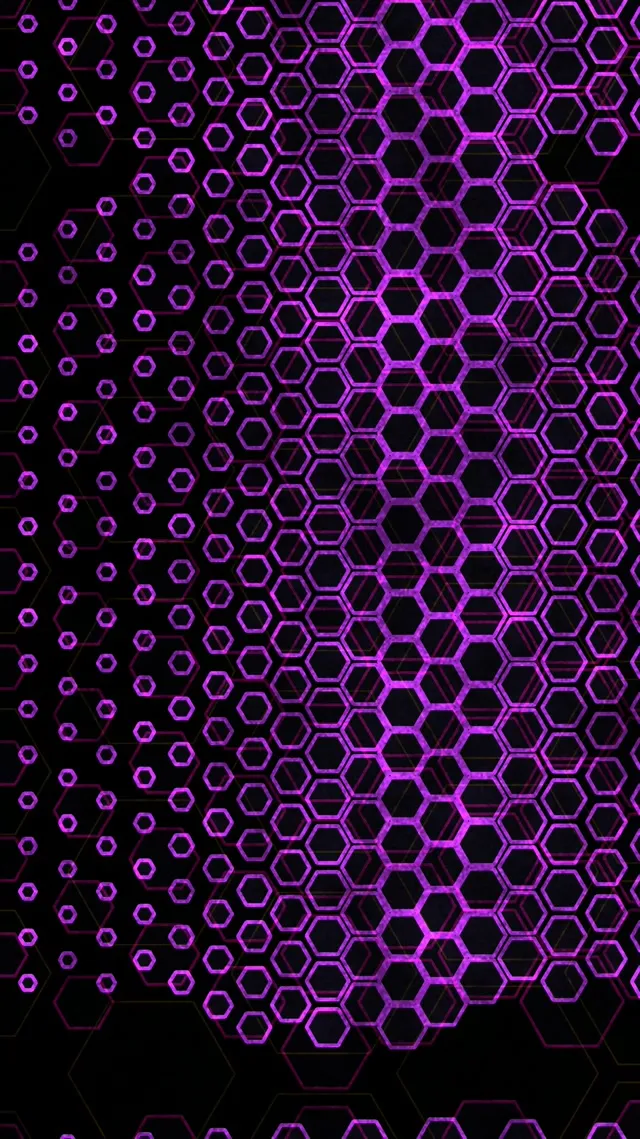9:16 Reels | 60fps Neon Purple Hexagon Vortex Screensaver Live Wallpaper