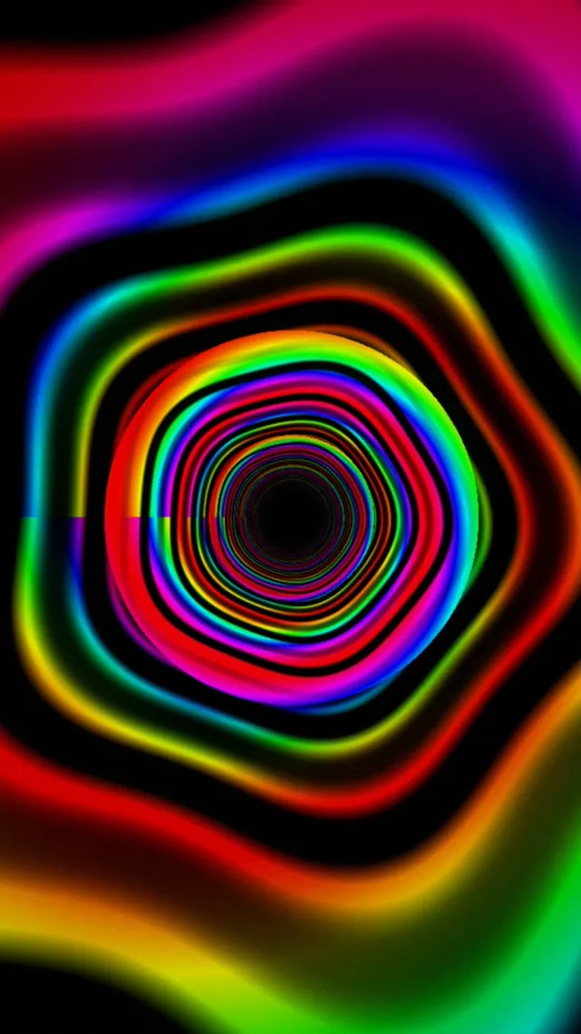 9:16 Reels | 60fps Neon Spiral Screensaver | Colorful VJ Animation Hypnotic