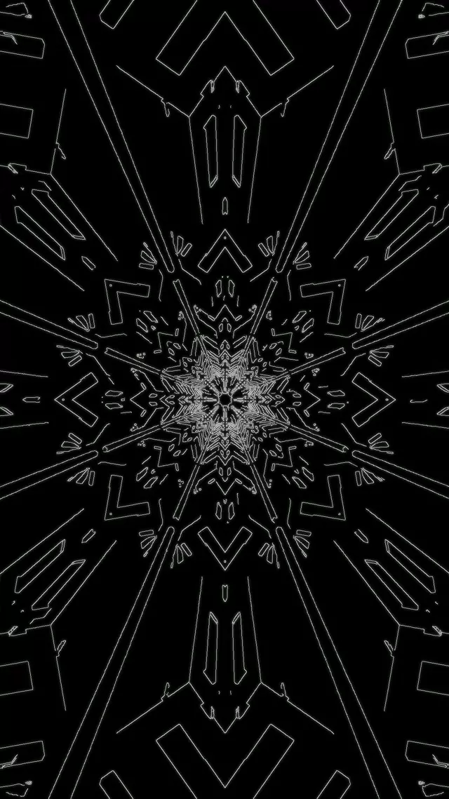 9:16 Reels | 60fps 霓虹隧道螢幕保護程式 - 碎形萬花筒爆裂 VJ 動畫